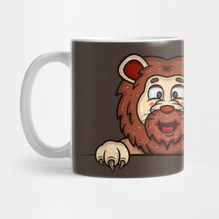 Lion Cartoon With Loving Face Expression Mug